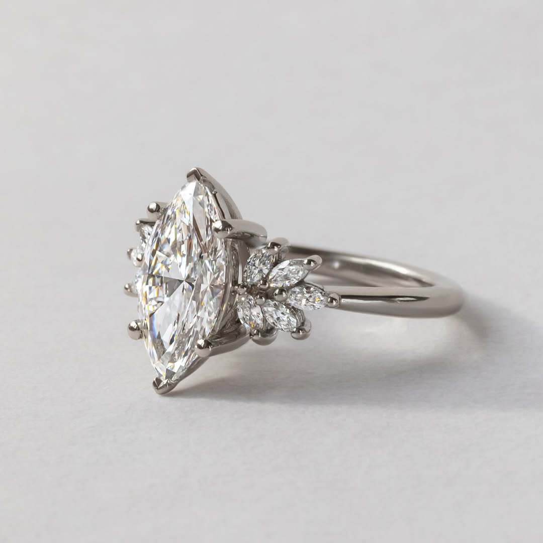 The Rhea Ring - Marquise Floral Cluster Ring