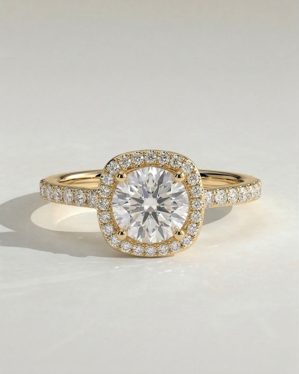 The Rosalie Ring - Round Diamond Halo Engagement Ring