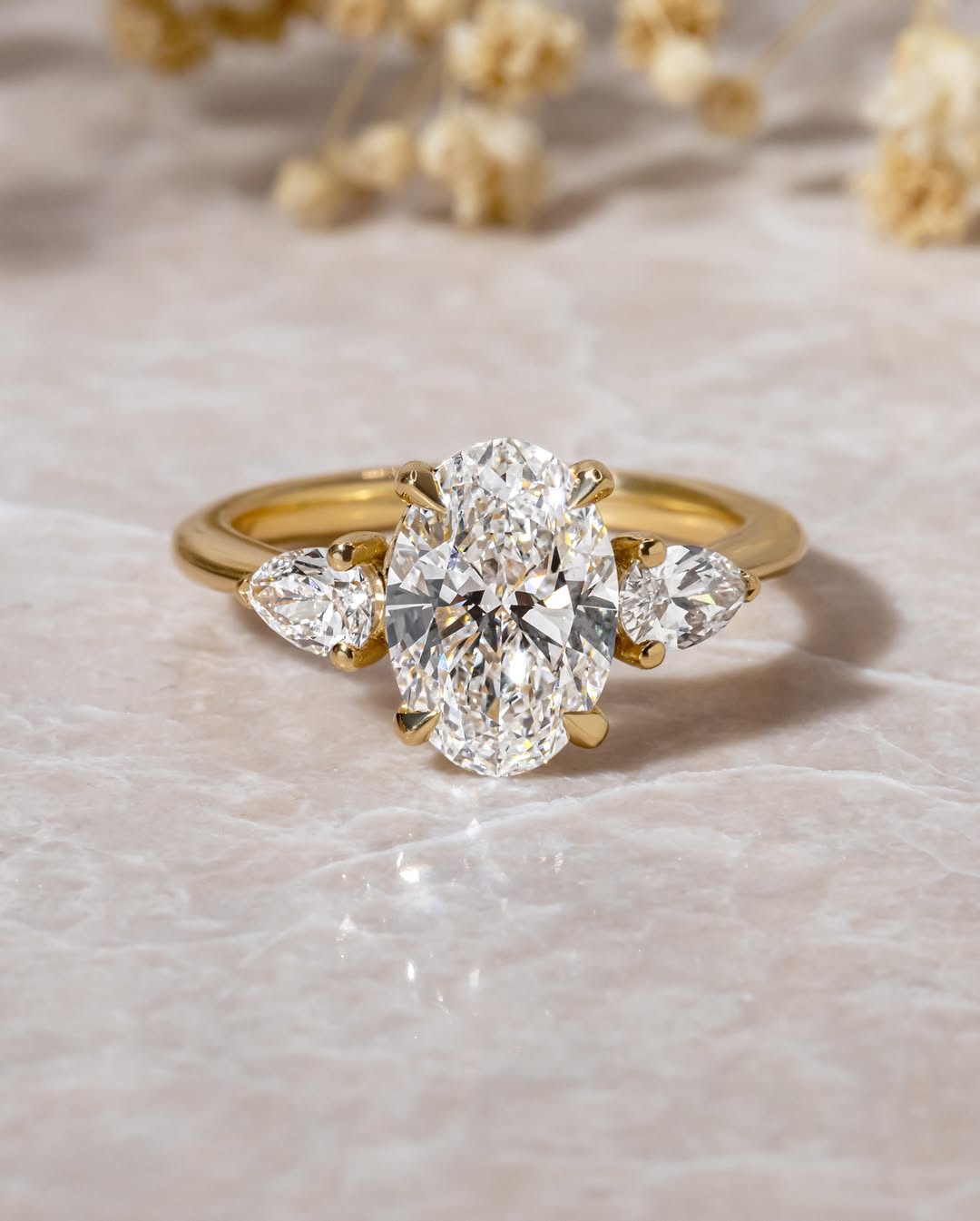 The Rosalind Ring - Oval & Pear Trilogy Engagement Ring
