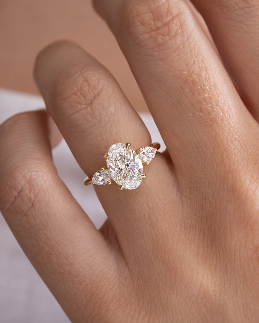 The Rosalind Ring - Oval & Pear Trilogy Engagement Ring