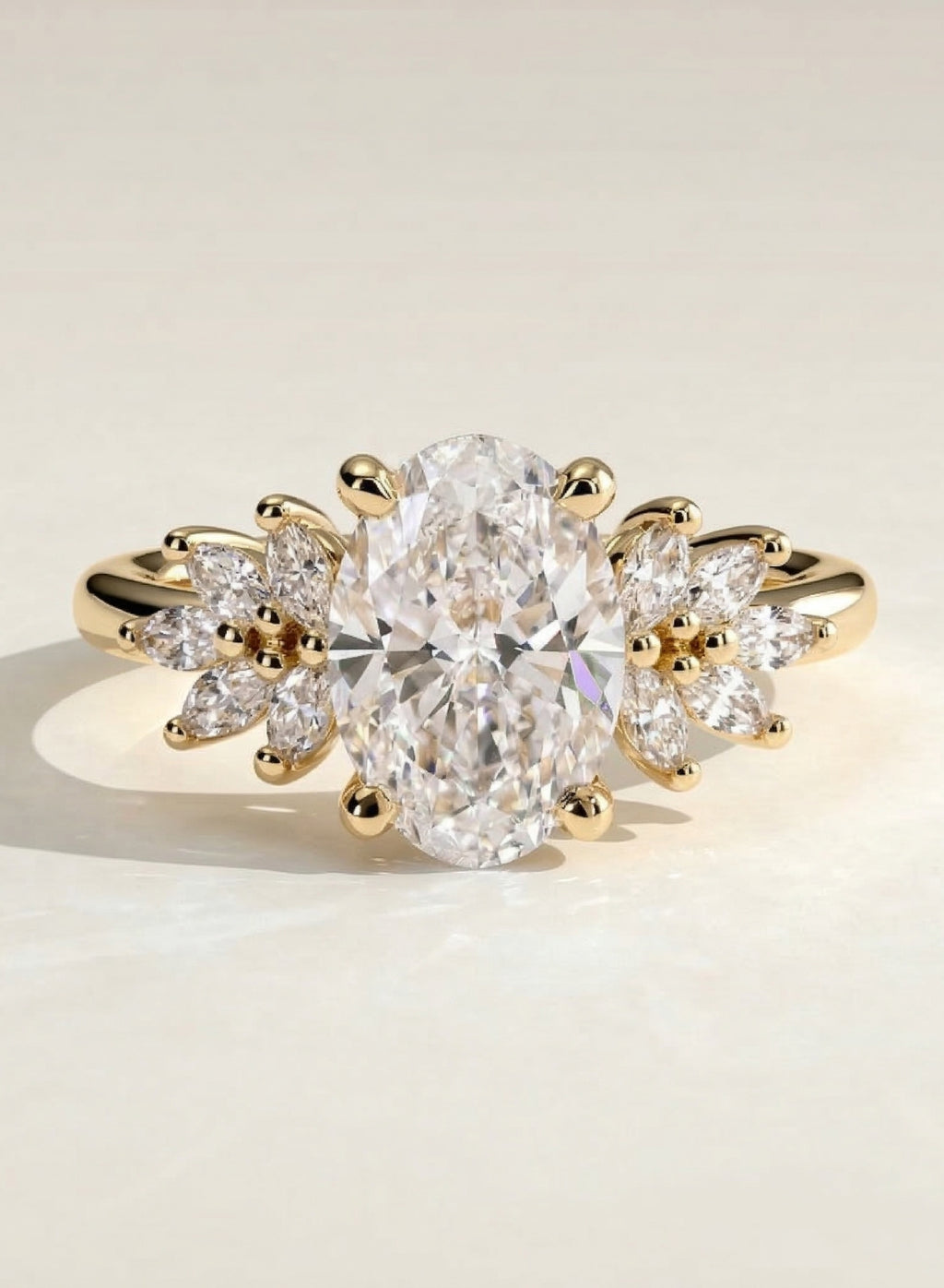 The Scarlett Ring - Oval Floral Cluster Diamond Ring