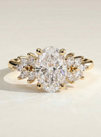The Scarlett Ring - Oval Floral Cluster Diamond Ring