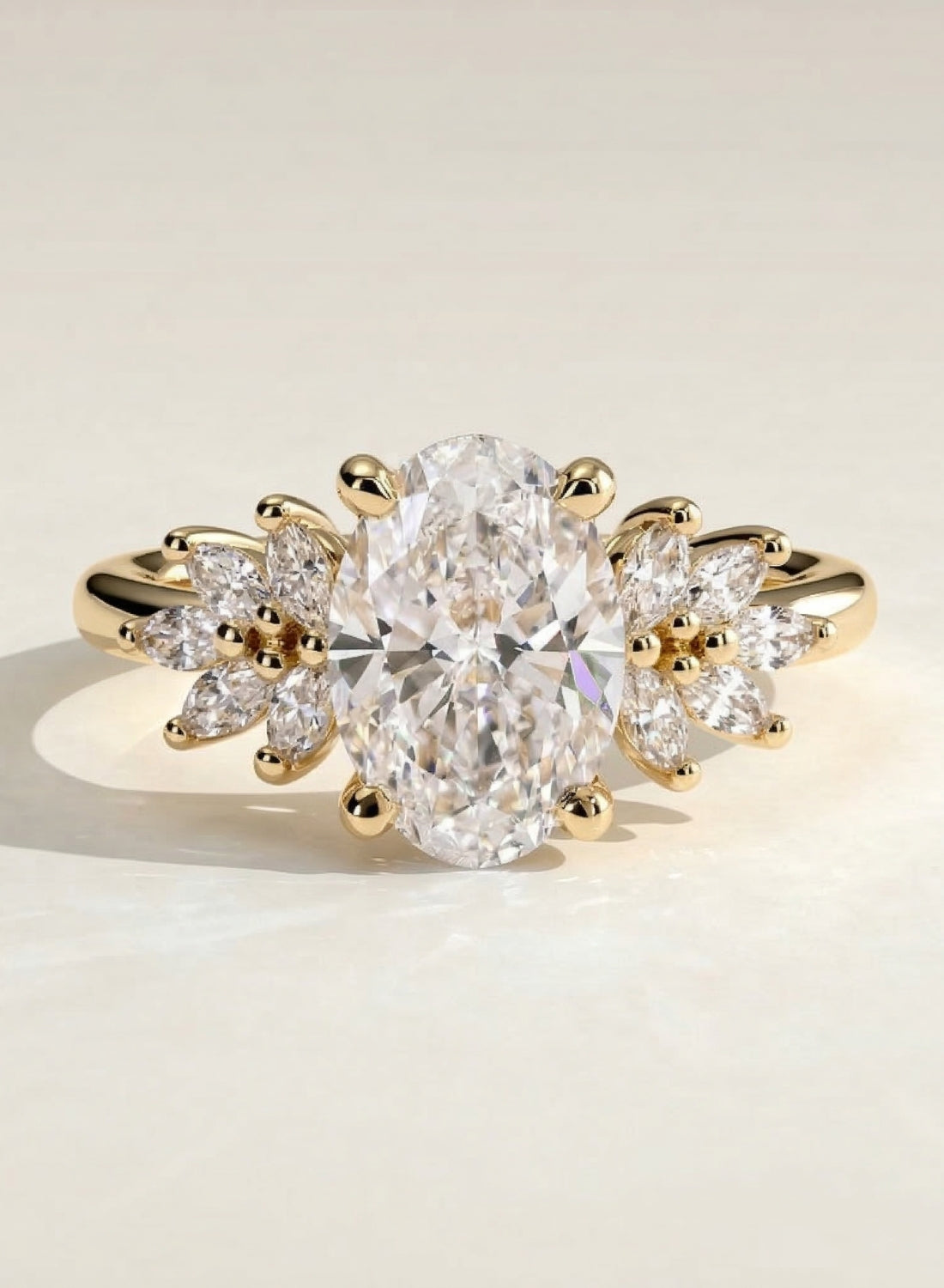 The Scarlett Ring - Oval Floral Cluster Diamond Ring
