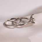 The Selene Bridal Set – Pear Cut Diamond Wedding Set