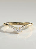 The Serina Ring - Diamond Crown Contour Band