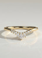 The Serina Ring - Diamond Crown Contour Band