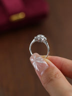 The Solmira Ring - Diamond Starburst Halo