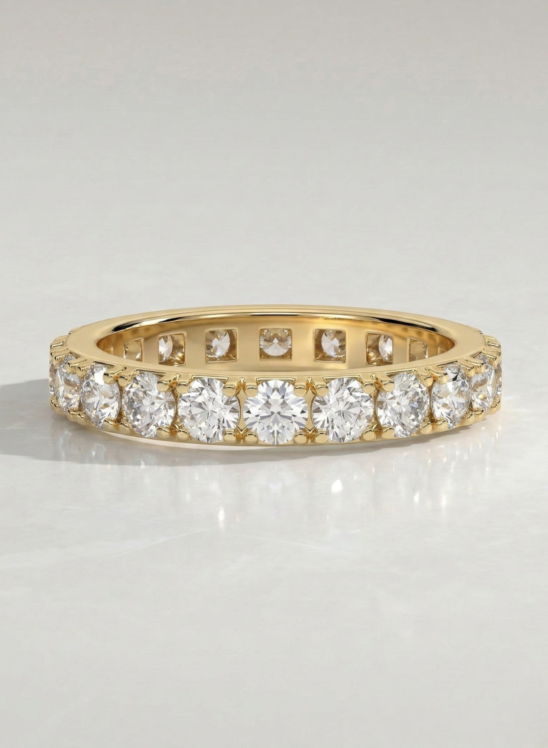 The Soren Band - Shared Prong Full Eternity Band in Silver