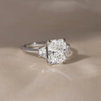 The Stardust Trio Ring - Radiant Three Stone Diamond Ring