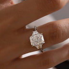 The Stardust Trio Ring - Radiant Three Stone Diamond Ring