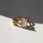 The Swirl Ring - Pear Twisted Band Engagement Ring