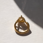 The Swirl Ring - Pear Twisted Band Engagement Ring
