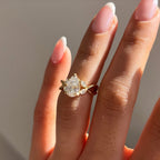 The Swirl Ring - Pear Twisted Band Engagement Ring