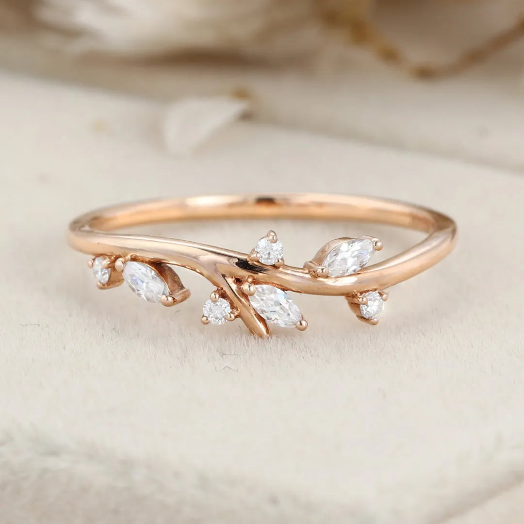 The Sylva Ring - Nature Inspired Diamond Branch Ring
