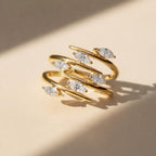 The Sylvara Ring - Diamond Vine Spiral