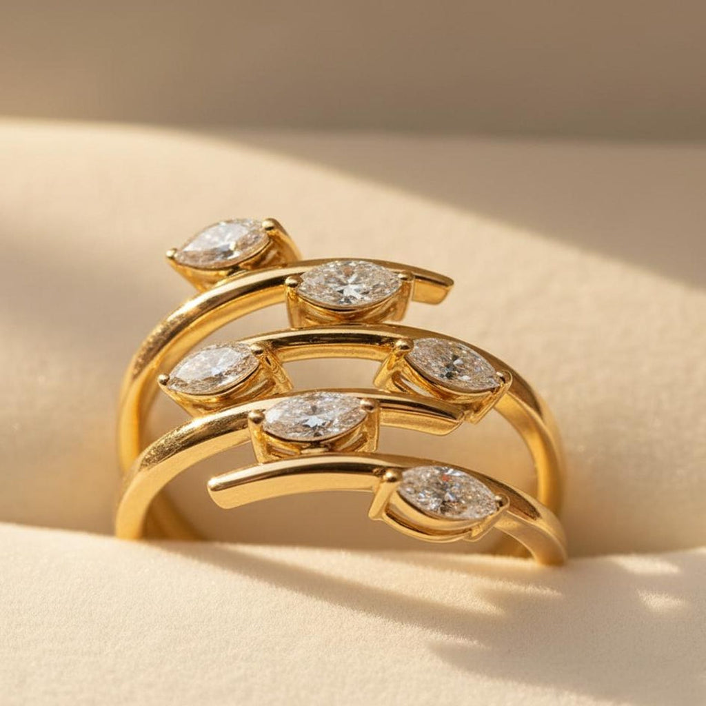 The Sylvara Ring - Diamond Vine Spiral