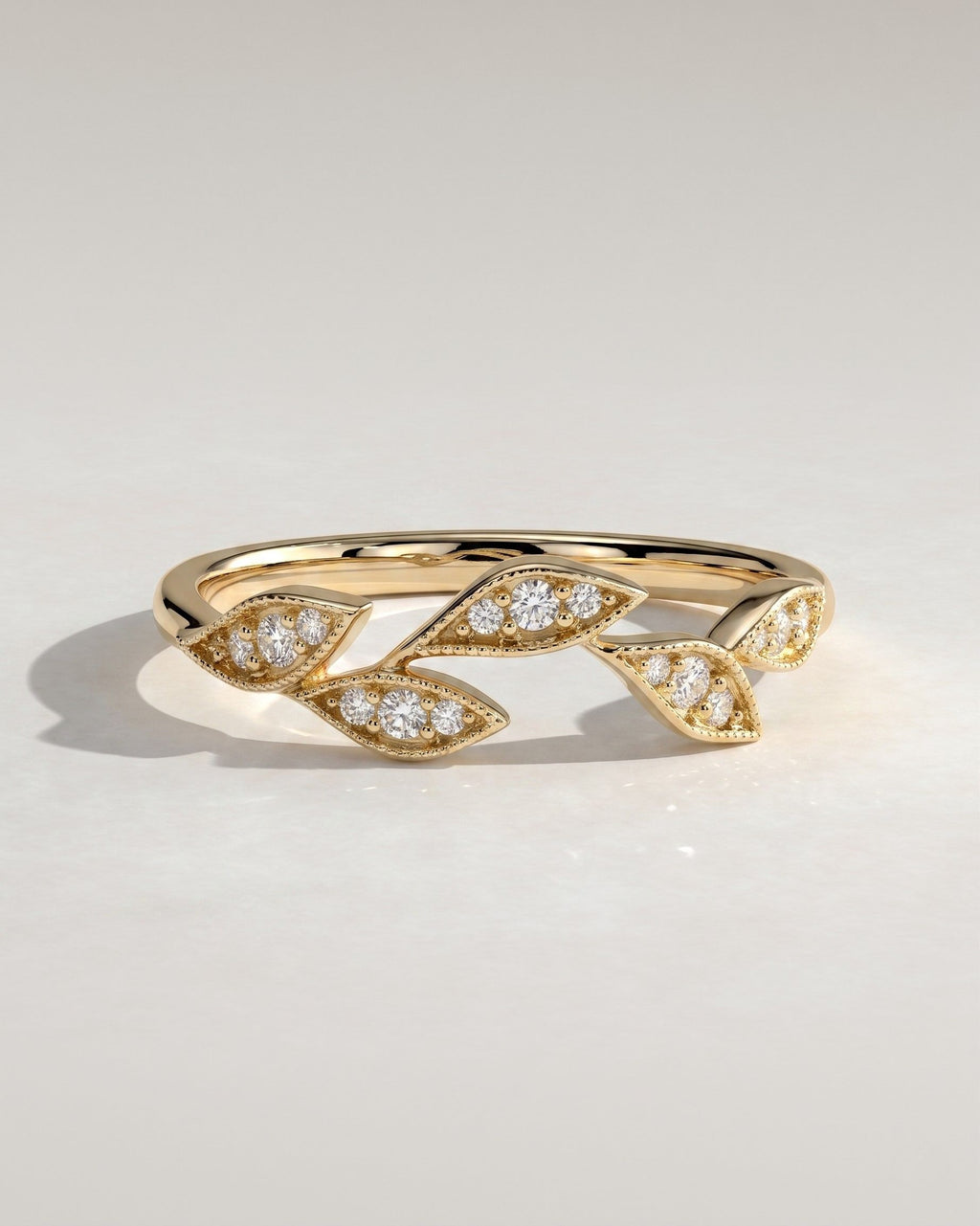The Sylvie Band - Diamond Leaf Vine Ring