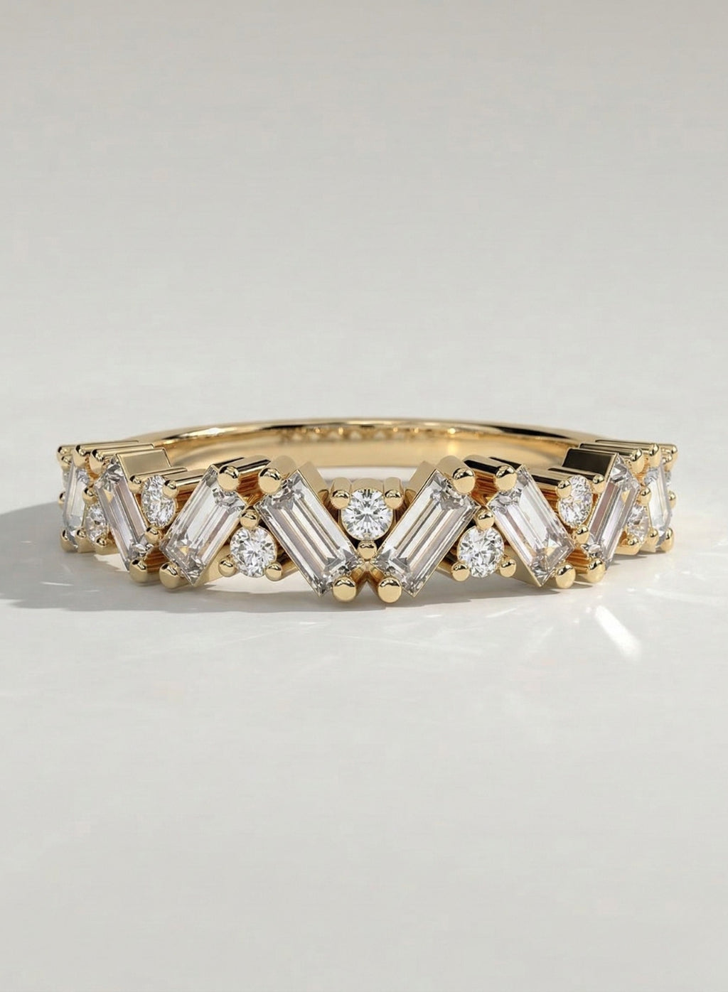 The Thalène Band - Alternative Round And Baguette Diamond Ring