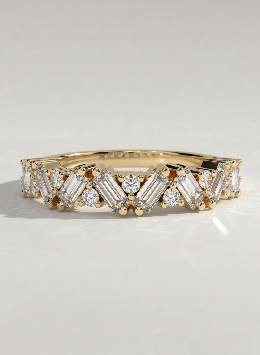 The Thalène Band - Alternative Round And Baguette Diamond Ring