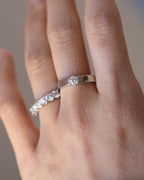 The Valdène Band - Round Brilliant Tension Solitaire in Silver