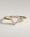 The Valentina Ring - Open Heart Diamond Ring