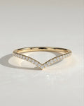 The Vela Band - Diamond Chevron Contour Ring