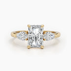 The Vesper Trio Ring - Radiant & Pear Three Stone Rings