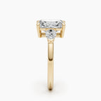 The Vesper Trio Ring - Radiant & Pear Three Stone Rings