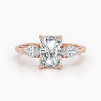 The Vesper Trio Ring - Radiant & Pear Three Stone Rings