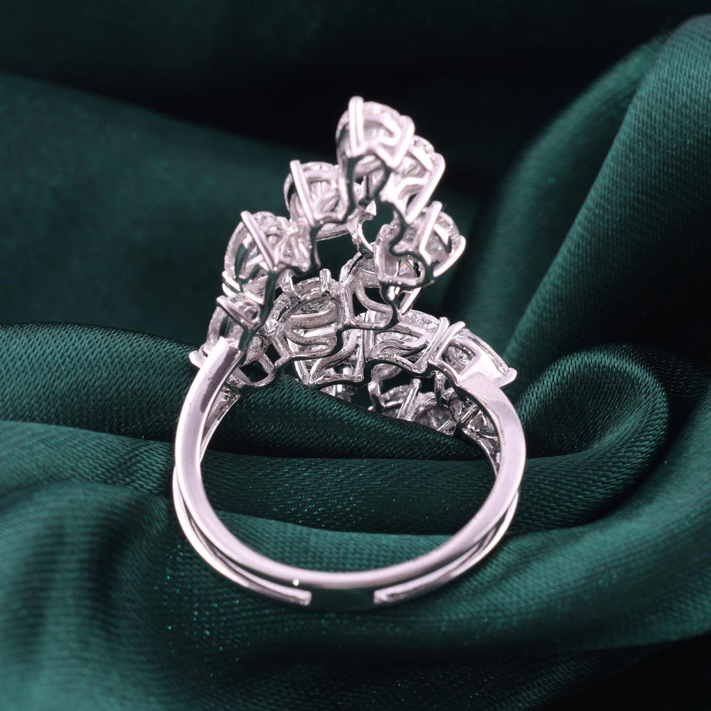 The Virellis Ring - Cascading Diamond Cluster Ring