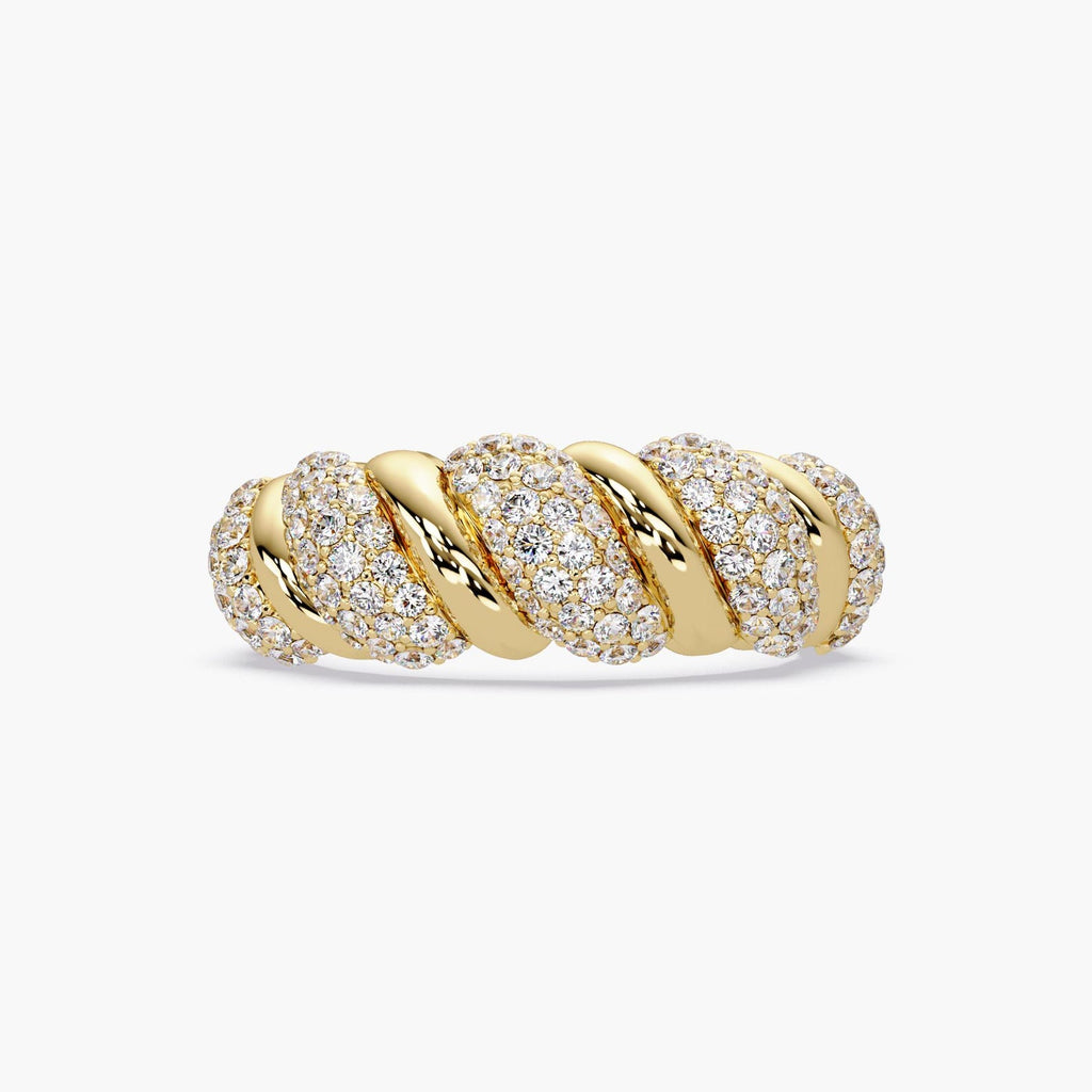 The Virello Ring - Twisted Pavé Diamond Band