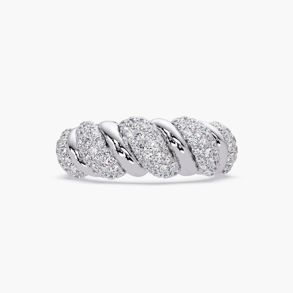 The Virello Ring - Twisted Pavé Diamond Band