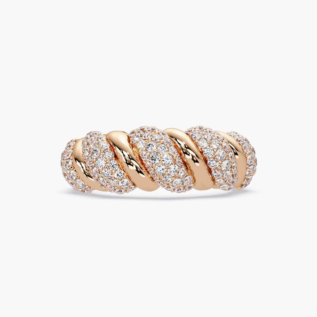 The Virello Ring - Twisted Pavé Diamond Band
