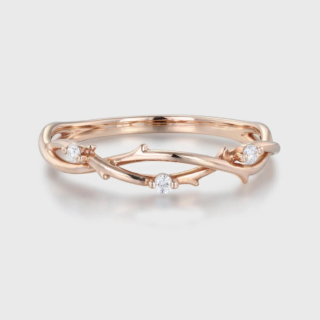 The Vireth Ring - Sculptural Diamond Branch Ring