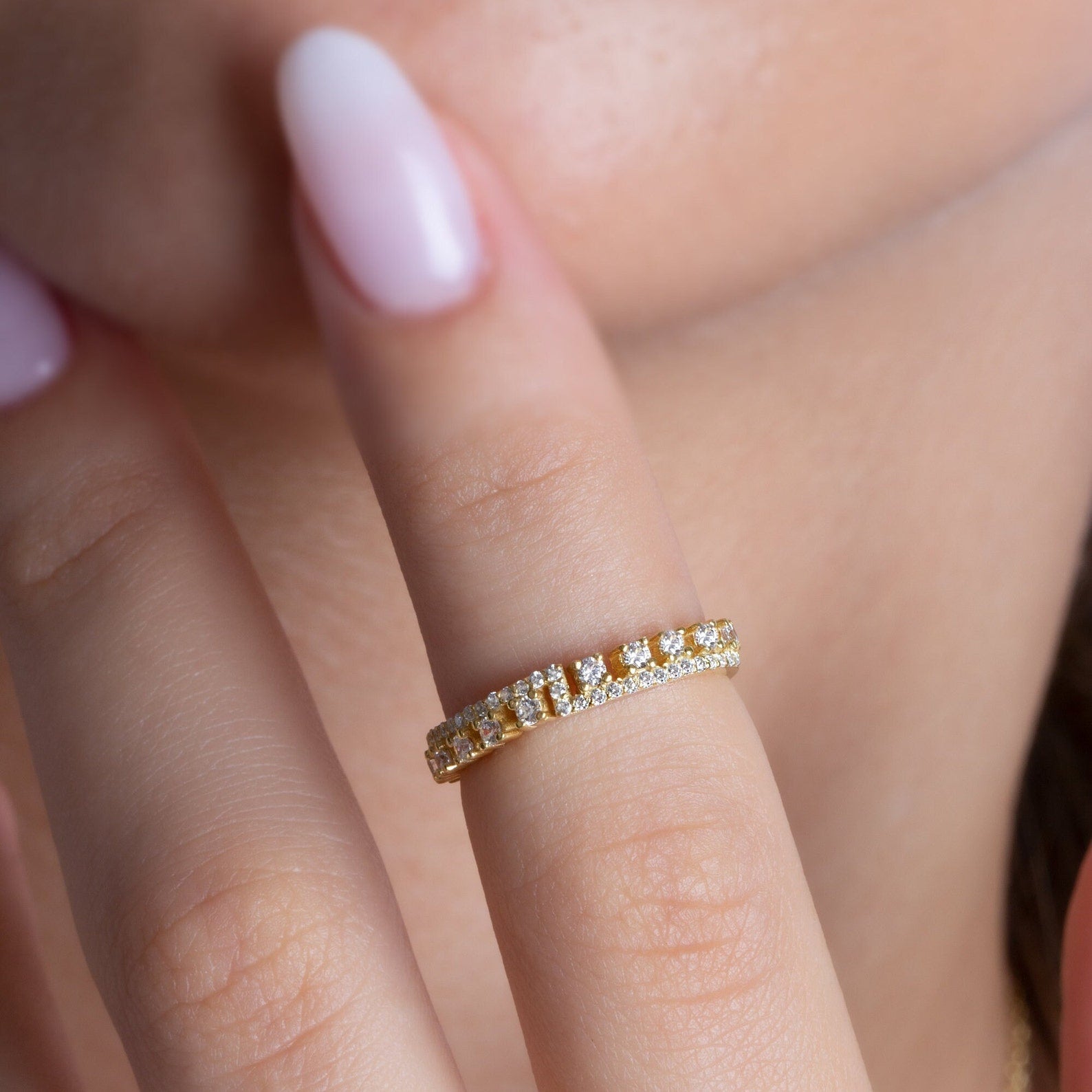 The Virexo Ring - Modern Diamond Bar Ring