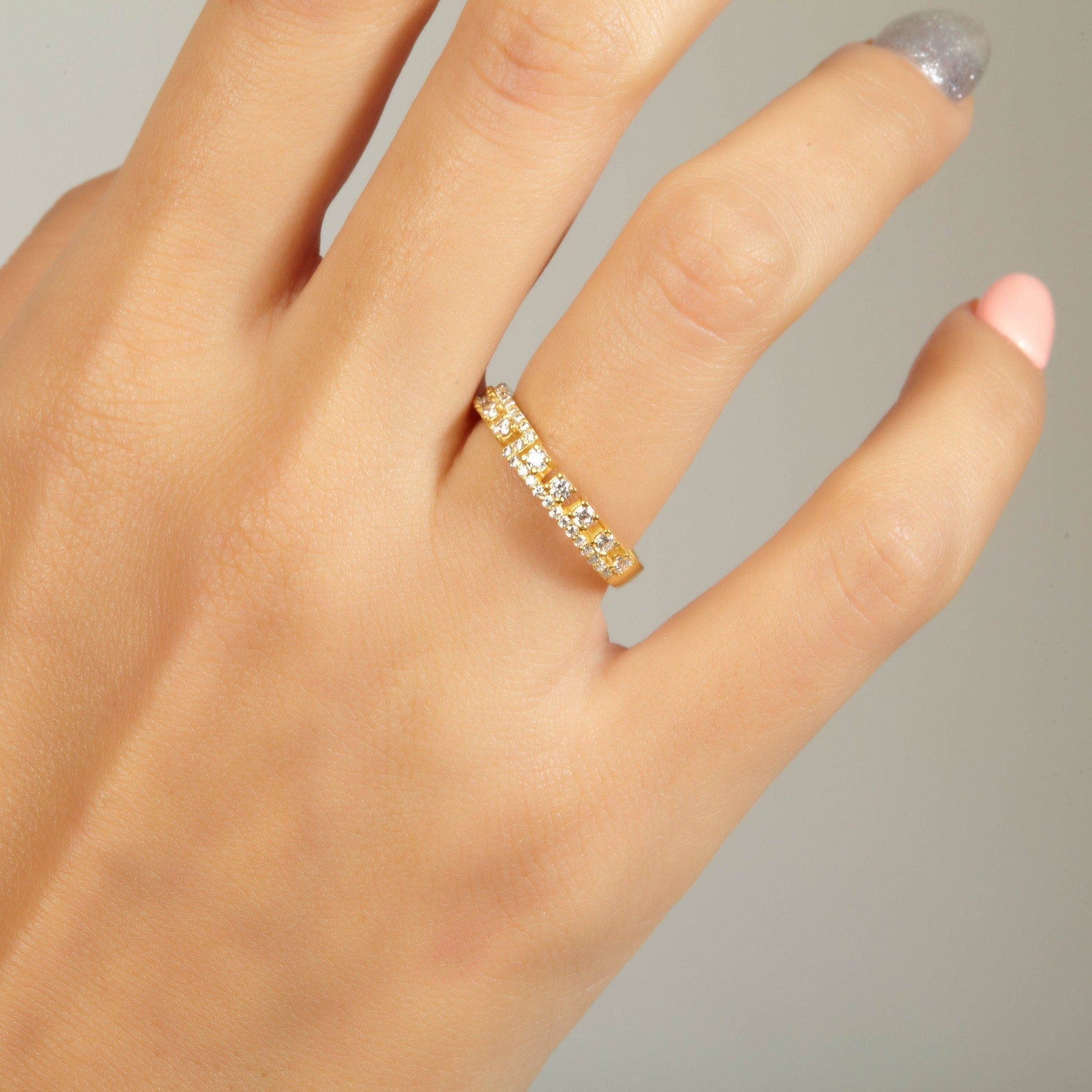 The Virexo Ring - Modern Diamond Bar Ring