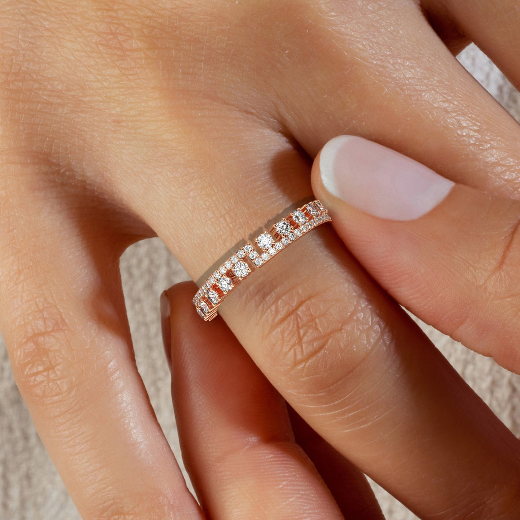 The Virexo Ring - Modern Diamond Bar Ring