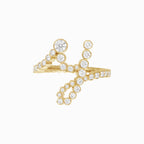 The Y Initial Ring - Diamond Bezel Letter Ring