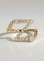The Z Initial Ring - Diamond Bezel Letter Ring