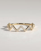 The Zia Band - Diamond Zigzag Contour Ring