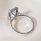 The Alessa Ring - Emerald Halo Pave Diamond Ring
