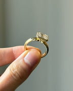 The Alina Ring - East-West Emerald Bezel Solitaire Ring