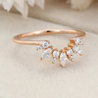 The Alira Ring - Marquise Diamond Floral Cluster Contour Ring