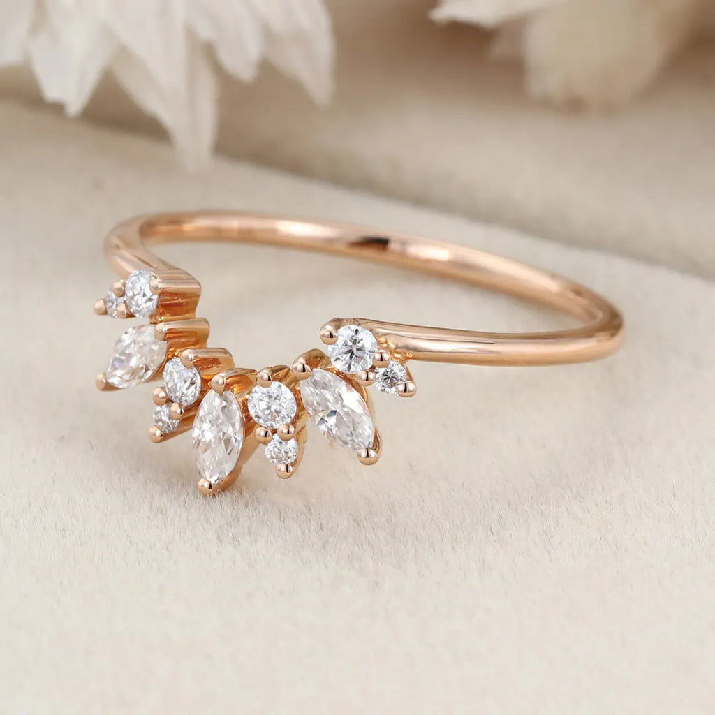 The Alira Ring - Marquise Diamond Floral Cluster Contour Ring