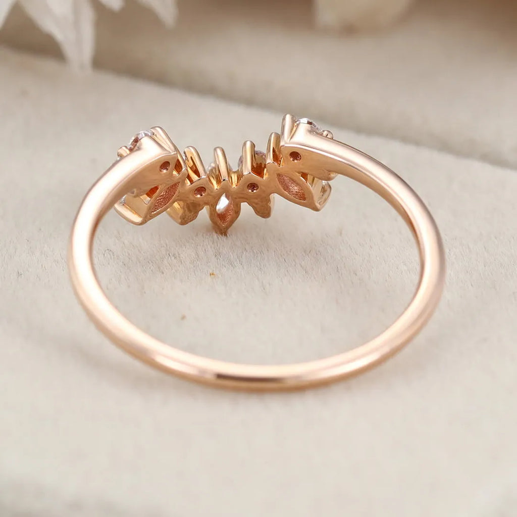 The Alira Ring - Marquise Diamond Floral Cluster Contour Ring