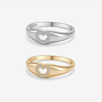 The Amora Ring - Pavé Heart Diamond Ring