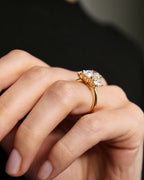 The Angelina Ring - Oval Trilogy Diamond Ring