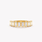 The Arden Band - Emerald Cut Bezel Set Geometric Band
