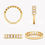 The Arden Band - Emerald Cut Bezel Set Geometric Band