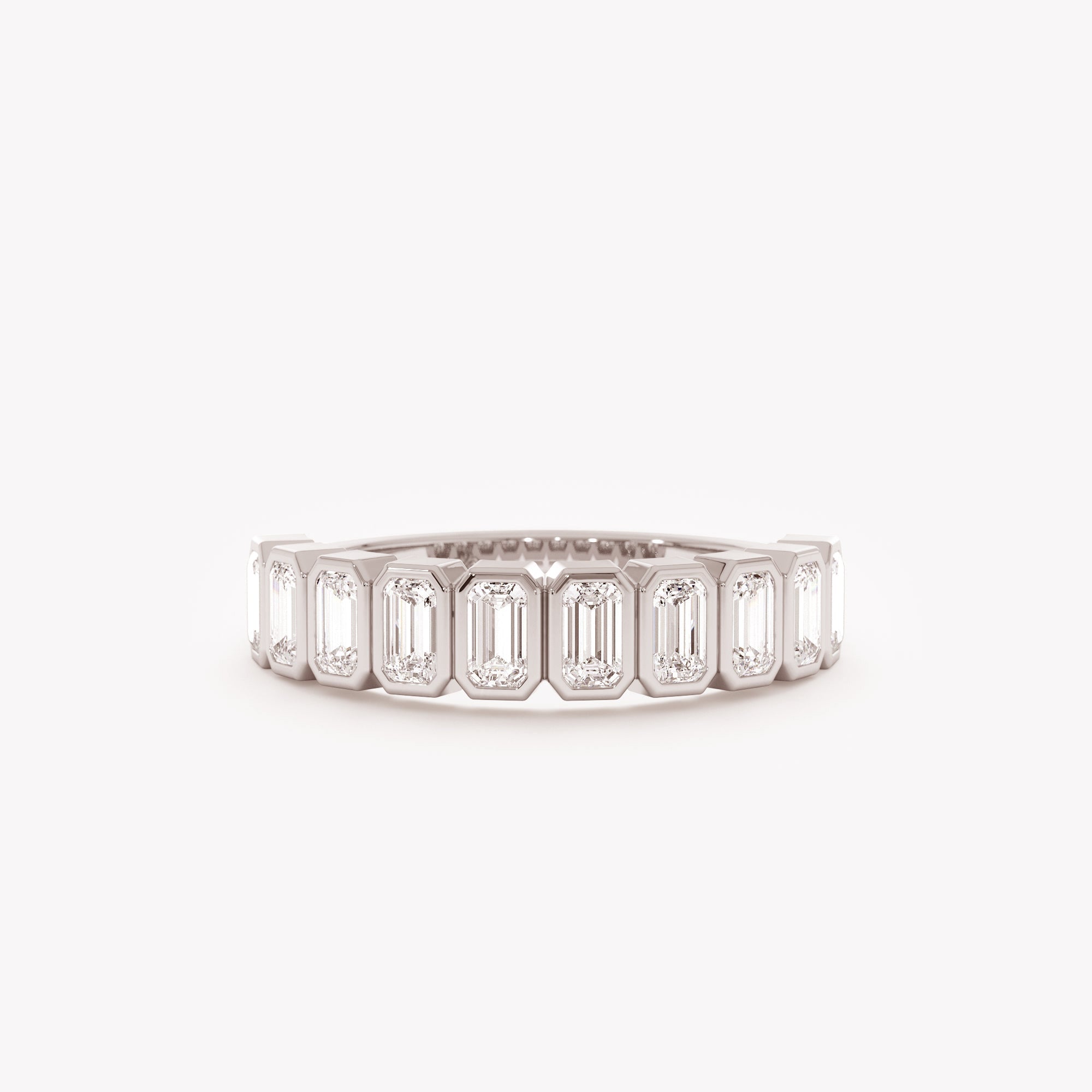 The Arden Band - Emerald Cut Bezel Set Geometric Band